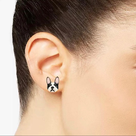 French Bulldog Earrings - Betsey Johnson - Picture 4 of 4